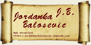 Jordanka Balošević vizit kartica